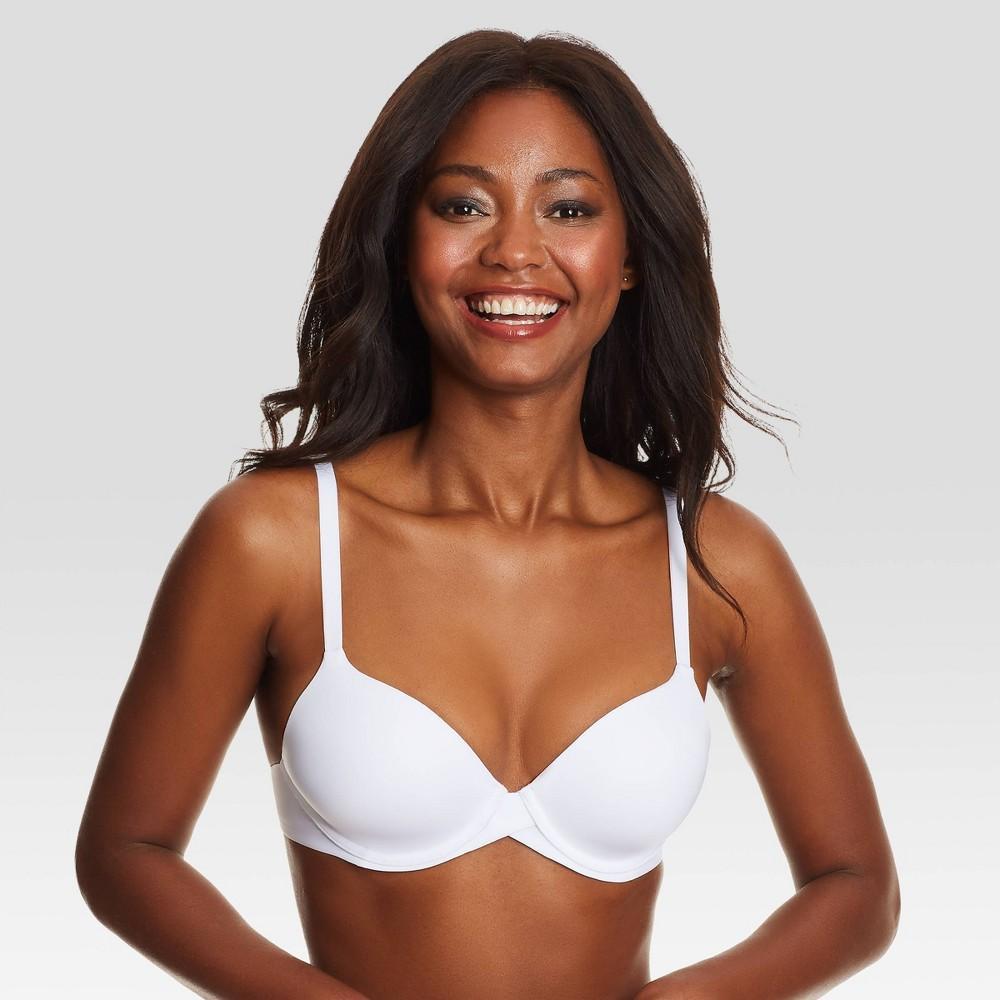 Maidenform Womens One Fabulous Fit 2.0 Tailored Demi Bra DM7543 - White 32B Product Image