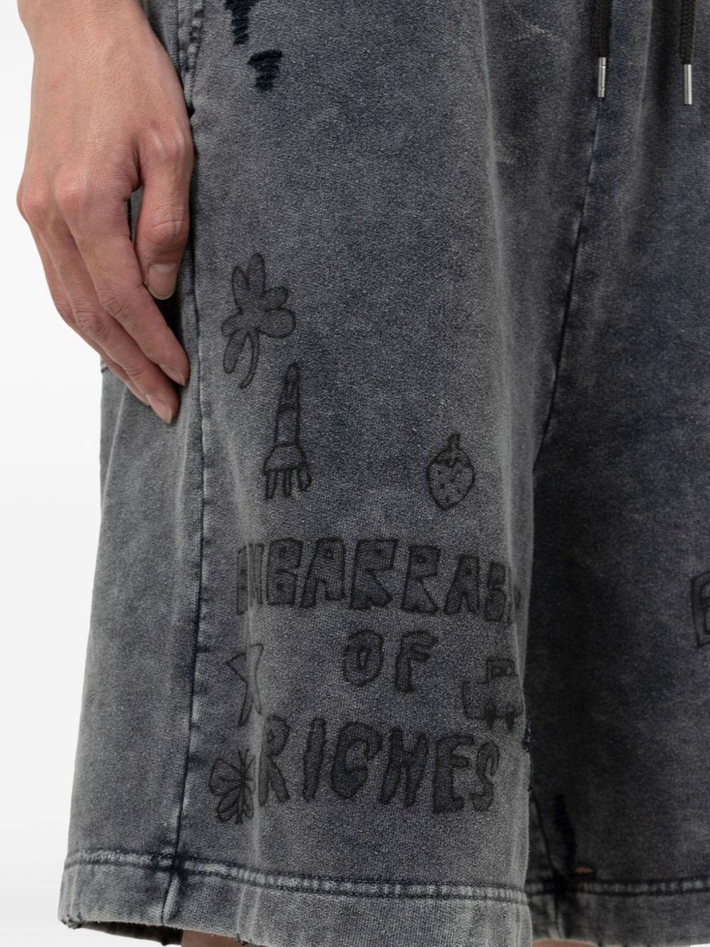 bleached-effect shorts Product Image