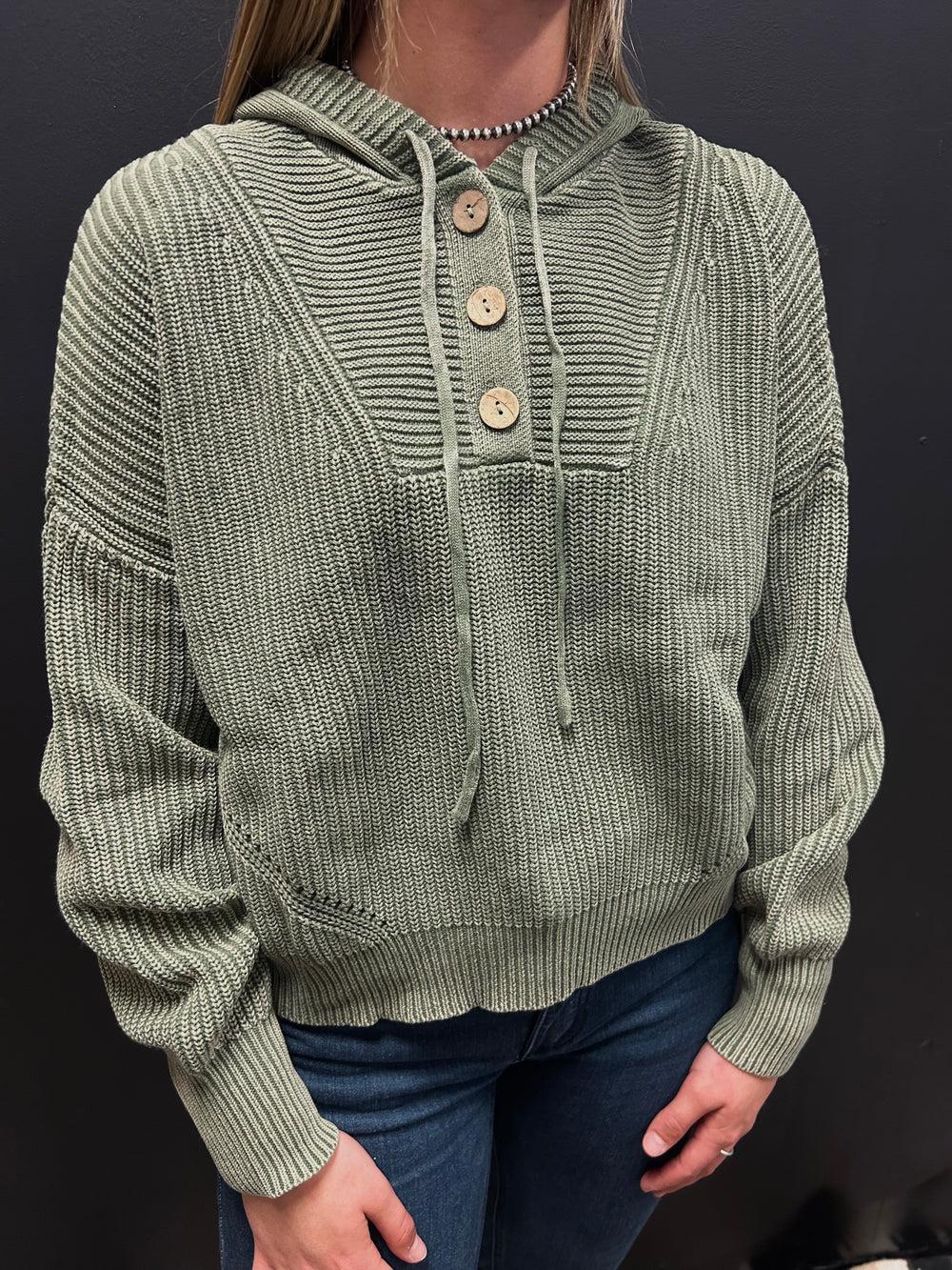 Cropped Sage Sweater* Product Image