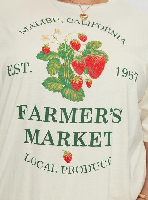 Local Produce Tee Cream Curve Product Image