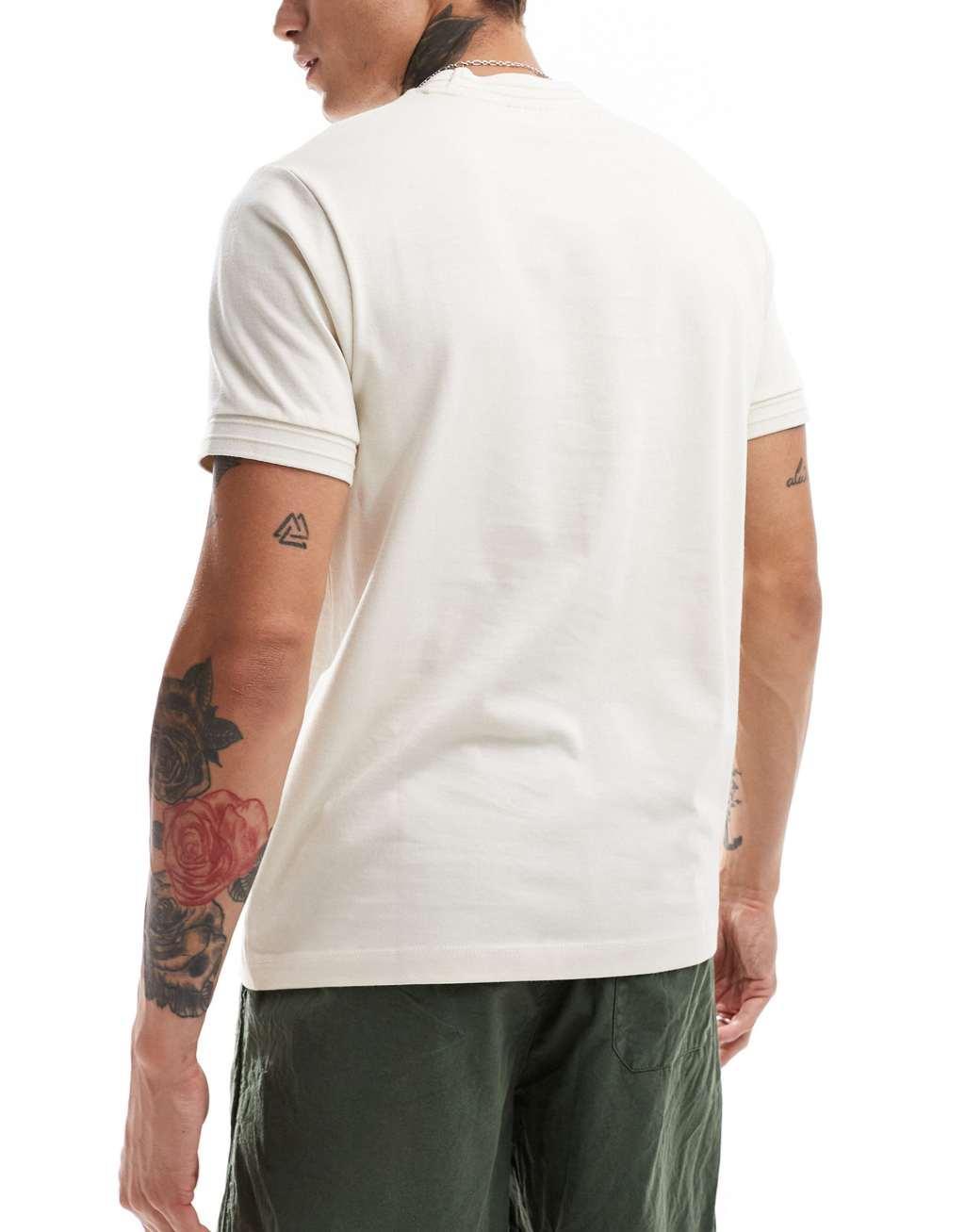 ASOS DESIGN textured t-shirt in ecru Product Image