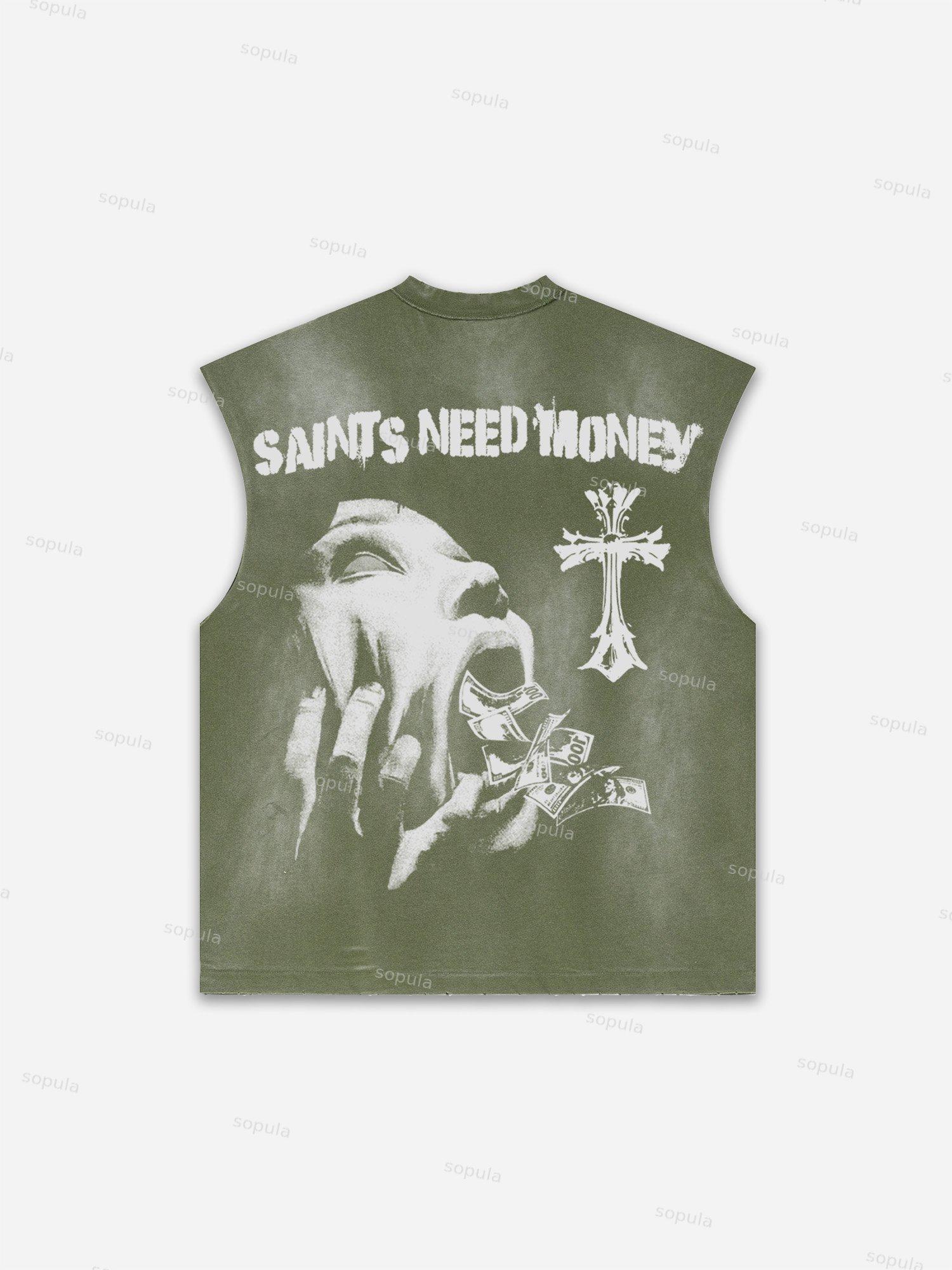 Basketball Dreams Boys Print Distressed Tank Top Product Image