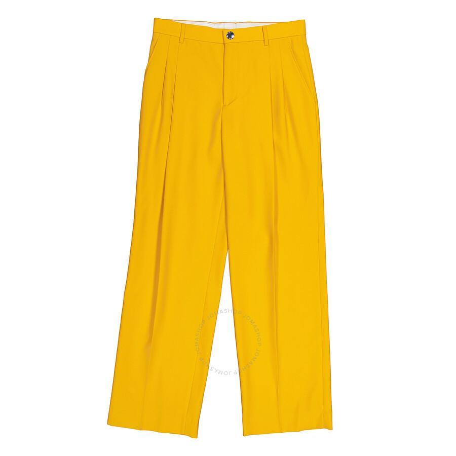 BURBERRY Marigold Tailored Wool Trousers In Gold Tone Product Image