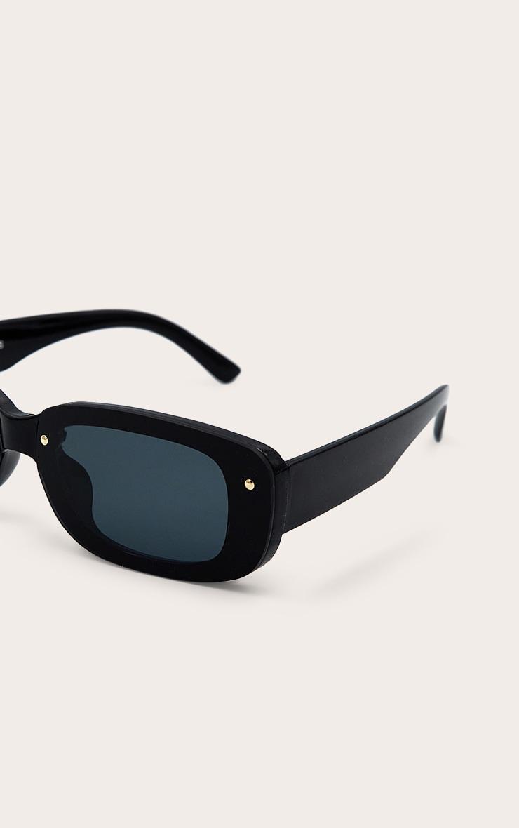 Black Smooth Square Sunglasses Product Image