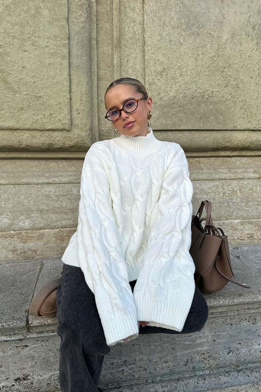 Structured Knitted Sweater Product Image