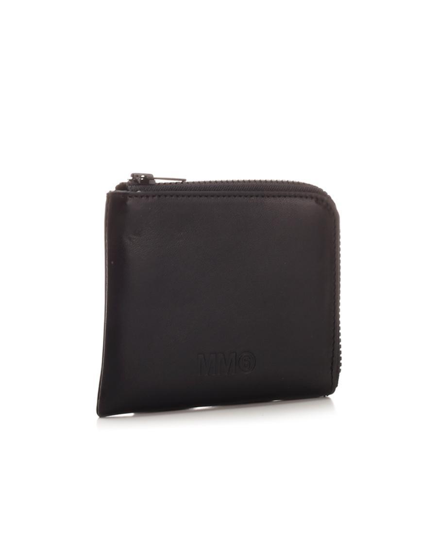 MM6 MAISON MARGIELA Zipped Logo-embossed Purse In Black Product Image