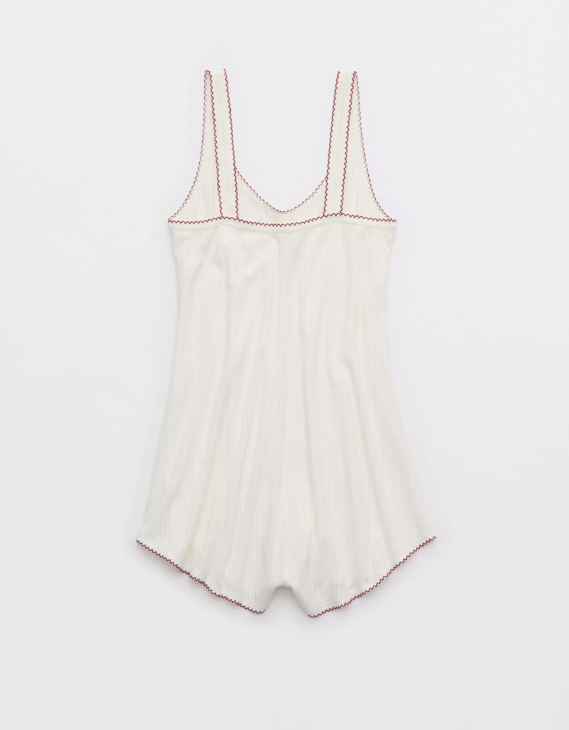 Aerie Off-Duty Pointelle Romper Product Image