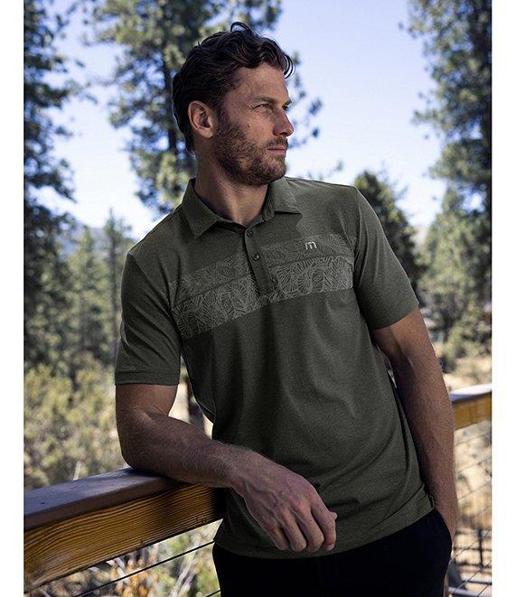 TravisMathew Performance Stretch Forest Canyon Short Sleeve Polo Shirt Product Image