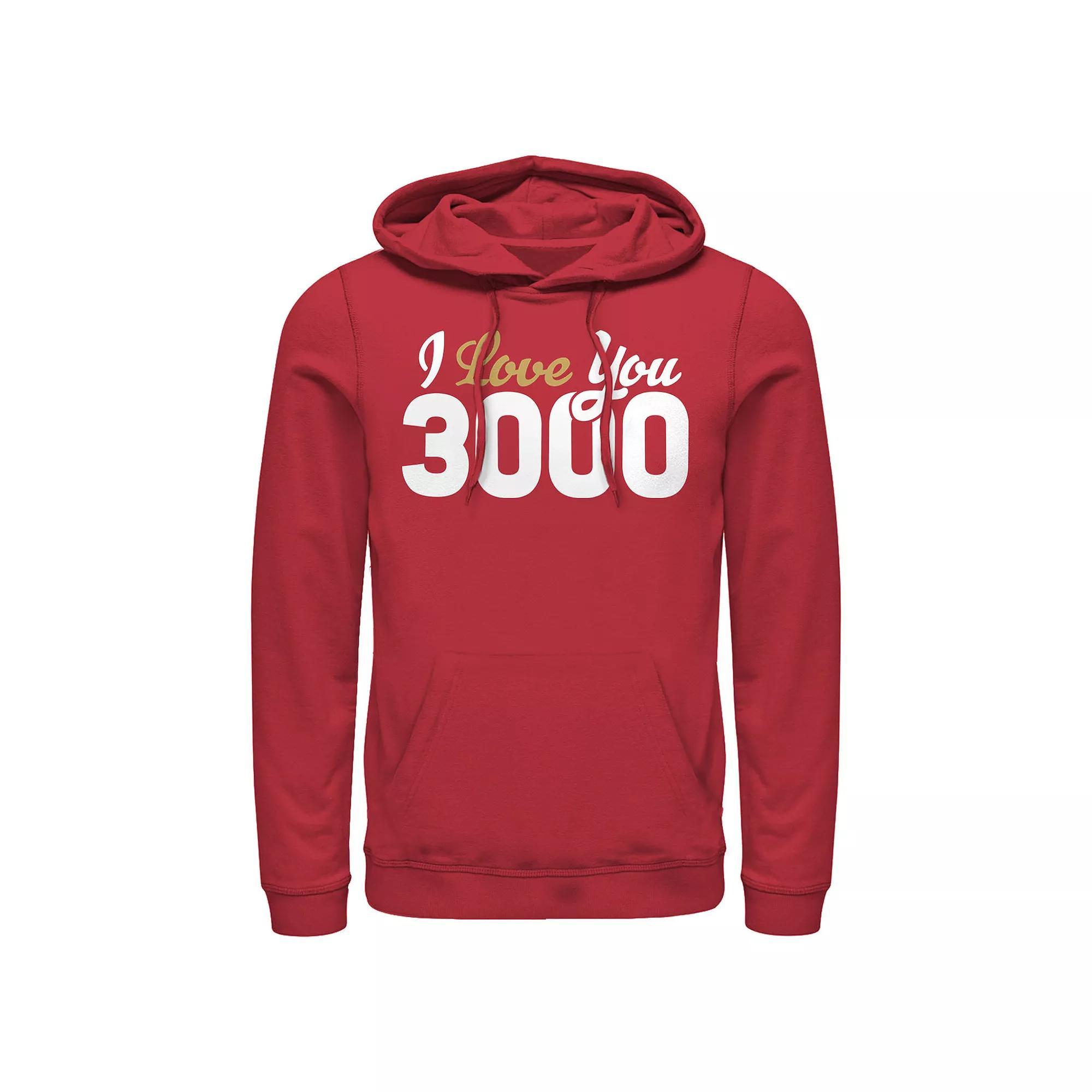 Marvel's Avengers I Love You 3000 Men's Graphic Hoodie, Size: XXL, Red Product Image