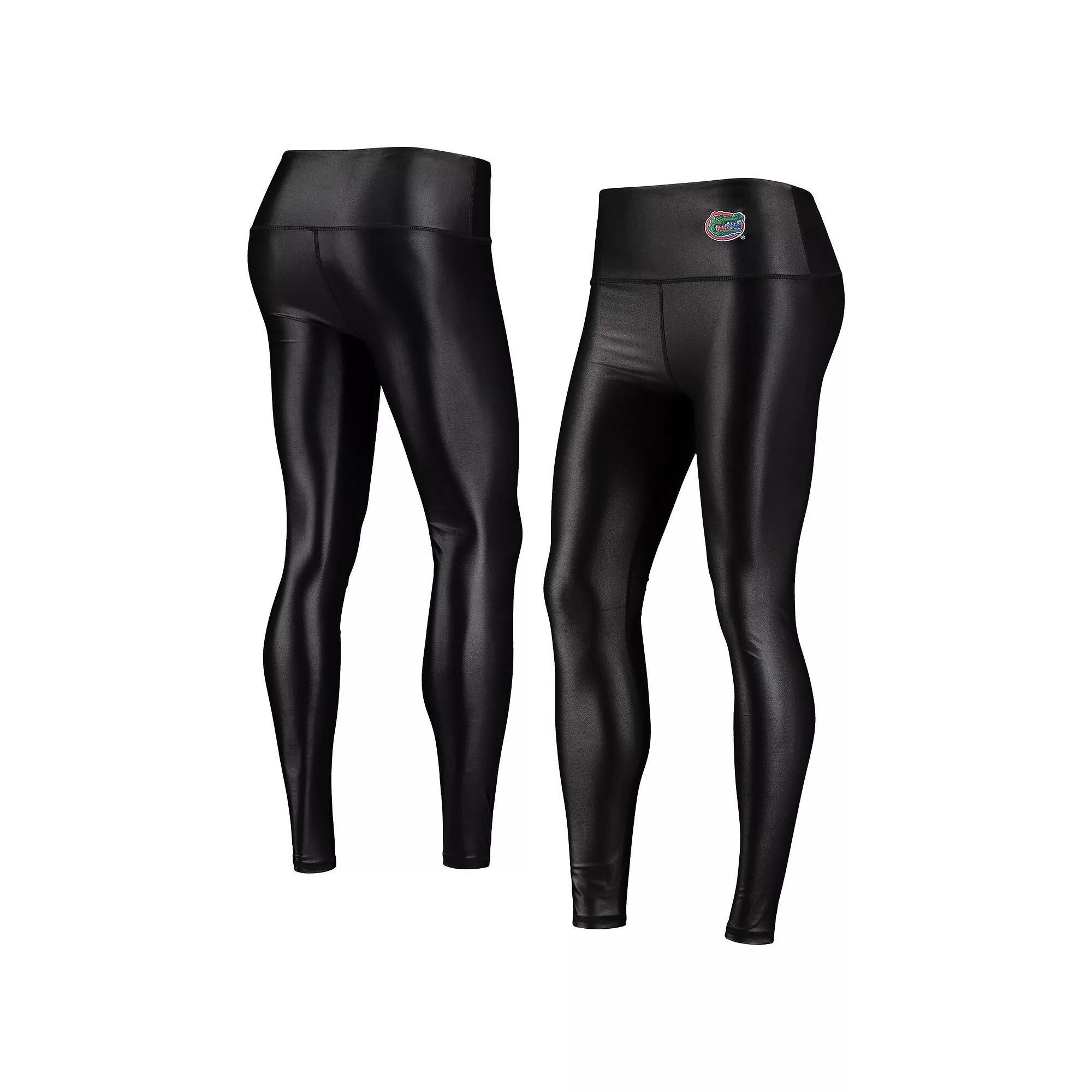 Women's ZooZatz Black Florida Gators Shine Liquid Leggings, Size: Medium Product Image