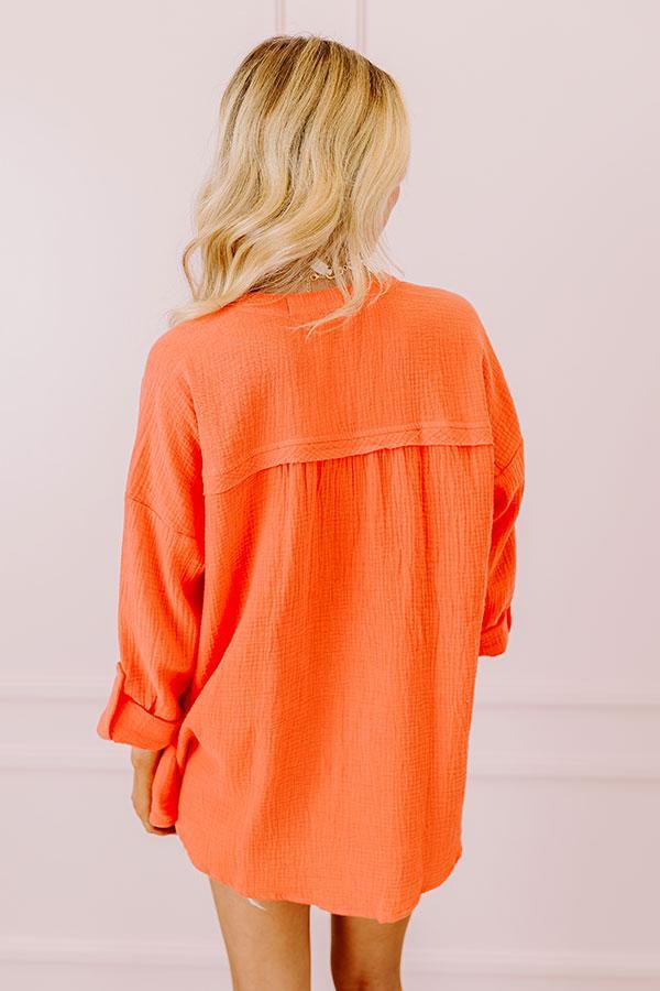 Sunny Forecast Tunic In Bright Coral Product Image
