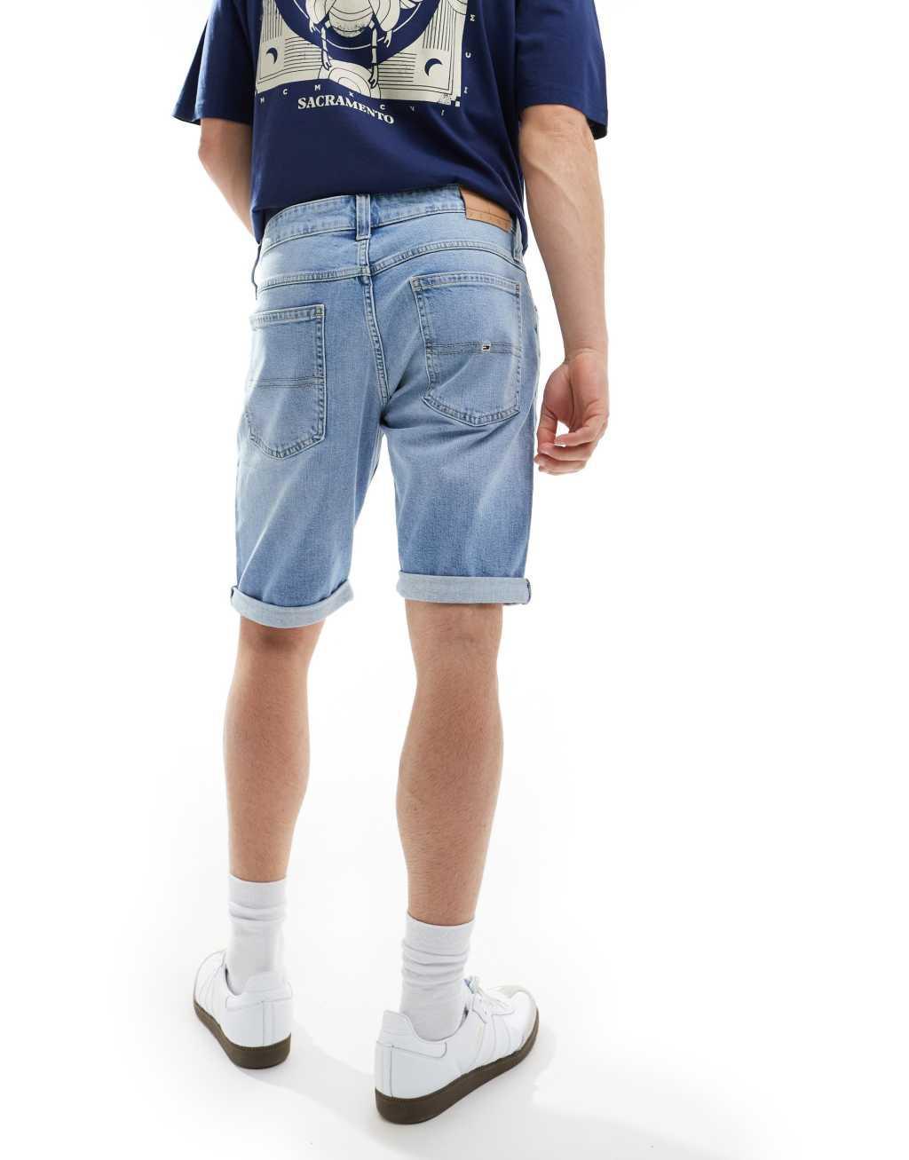 Tommy Jeans Ronnie denim shorts in light wash Product Image