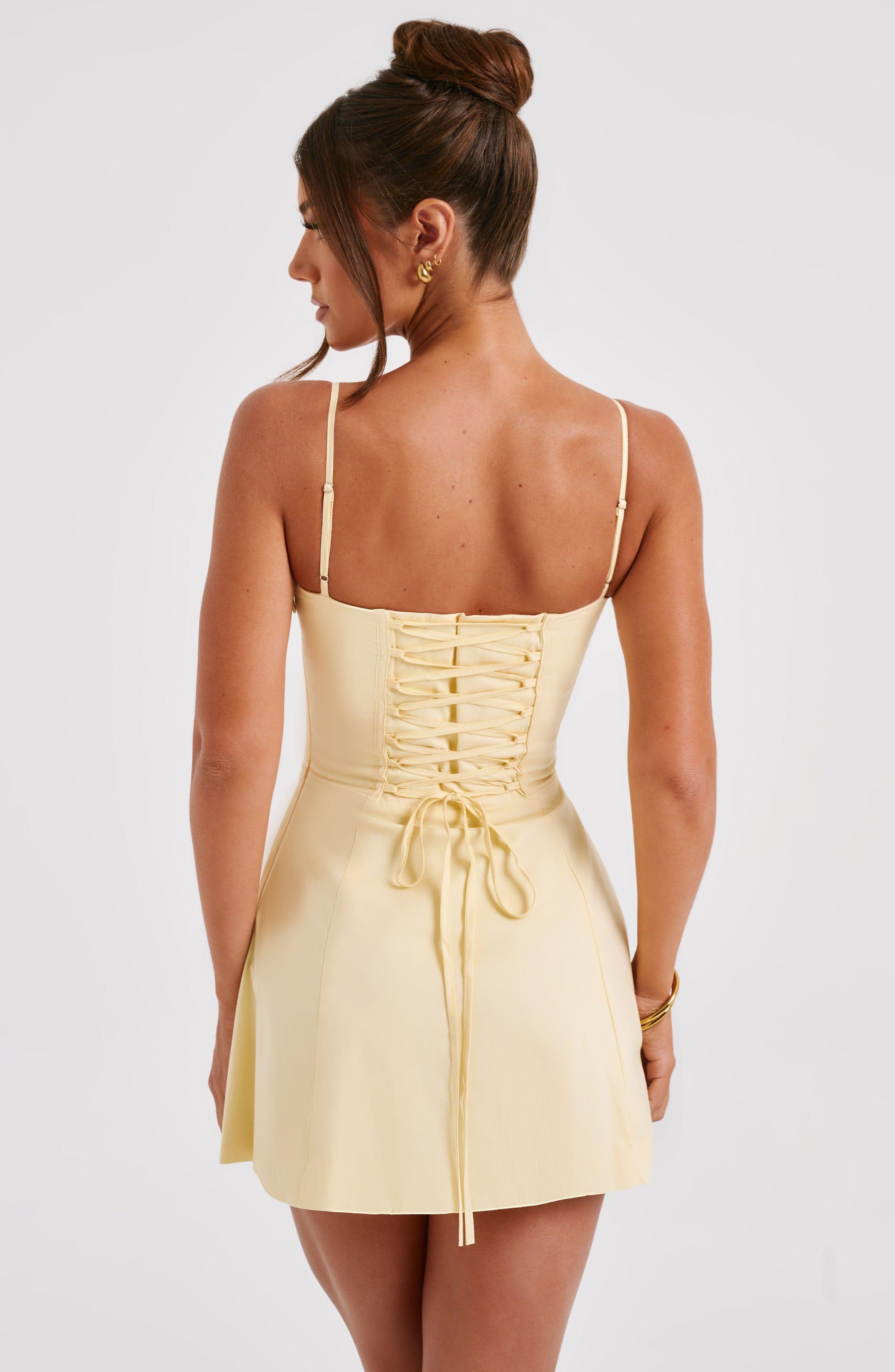 Lacey Mini Dress - Lemon Product Image