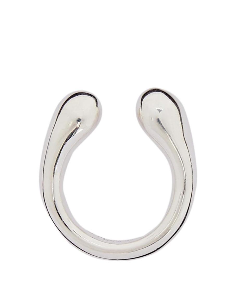 JIL SANDER Logo Ring In White Product Image