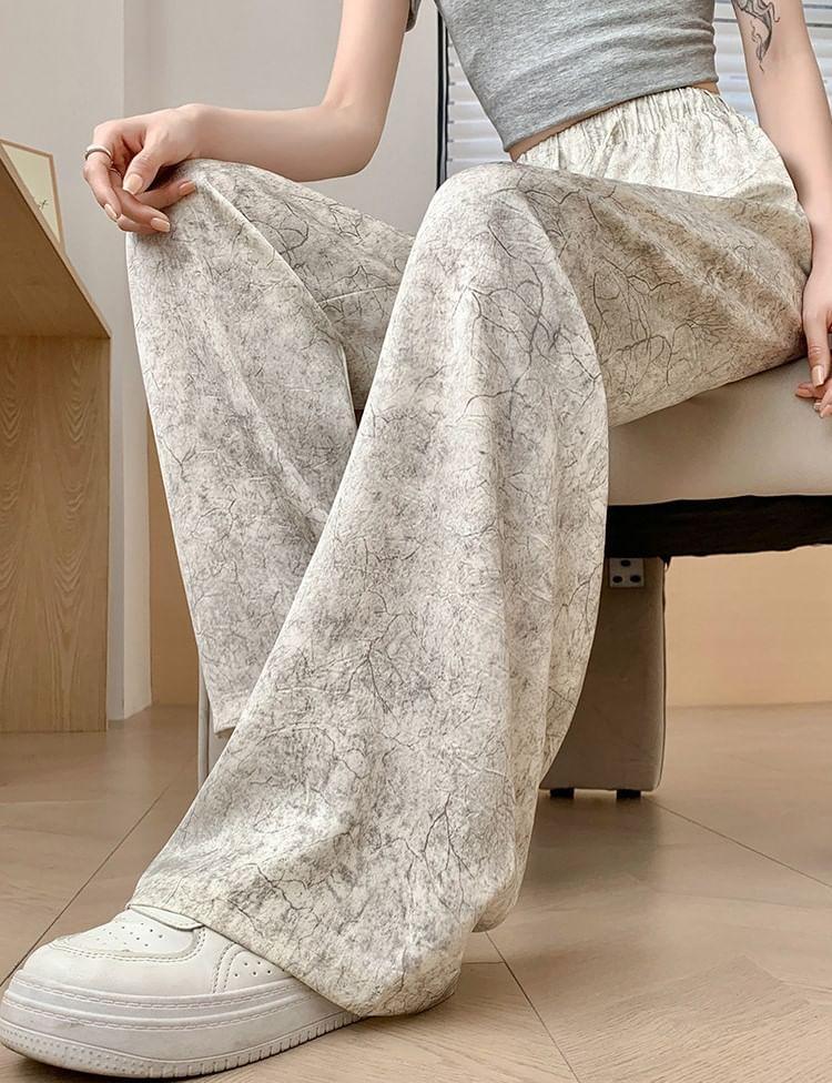 High Rise Floral Print Wide Leg Pants (Various Designs) Product Image