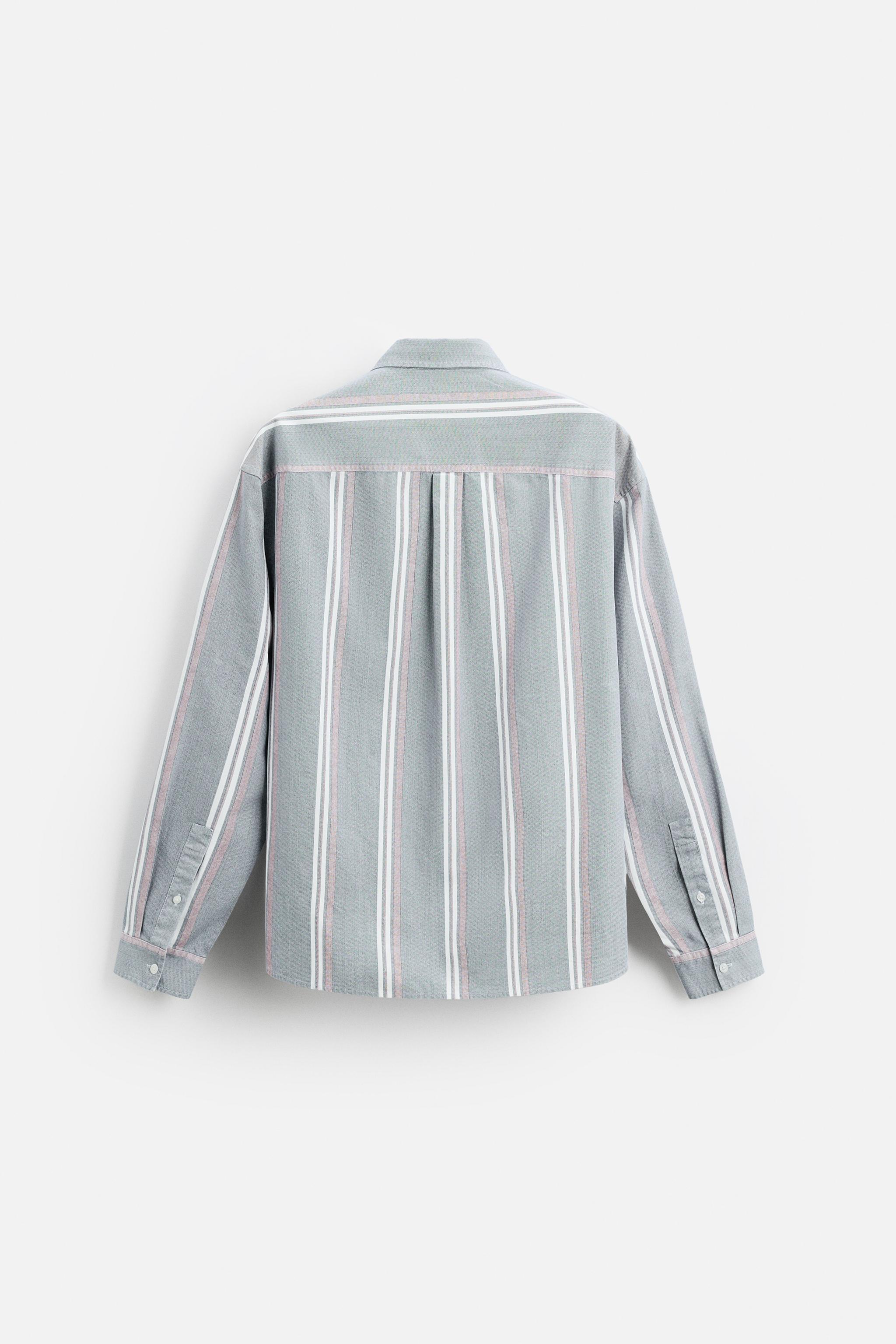 TEXTURED STRIPED SHIRT Product Image