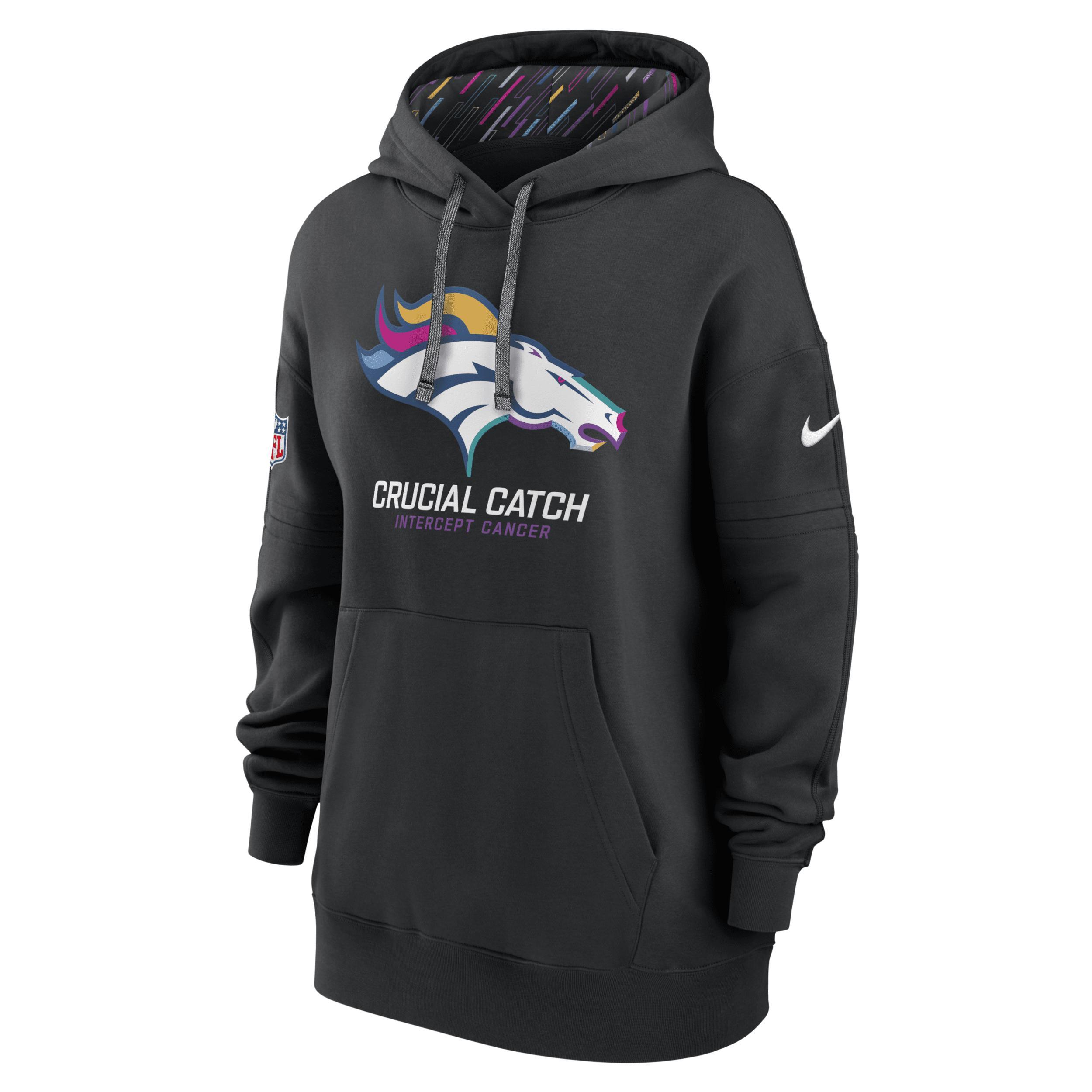 Denver Broncos Crucial Catch Club Women's Nike NFL Pullover Hoodie Product Image