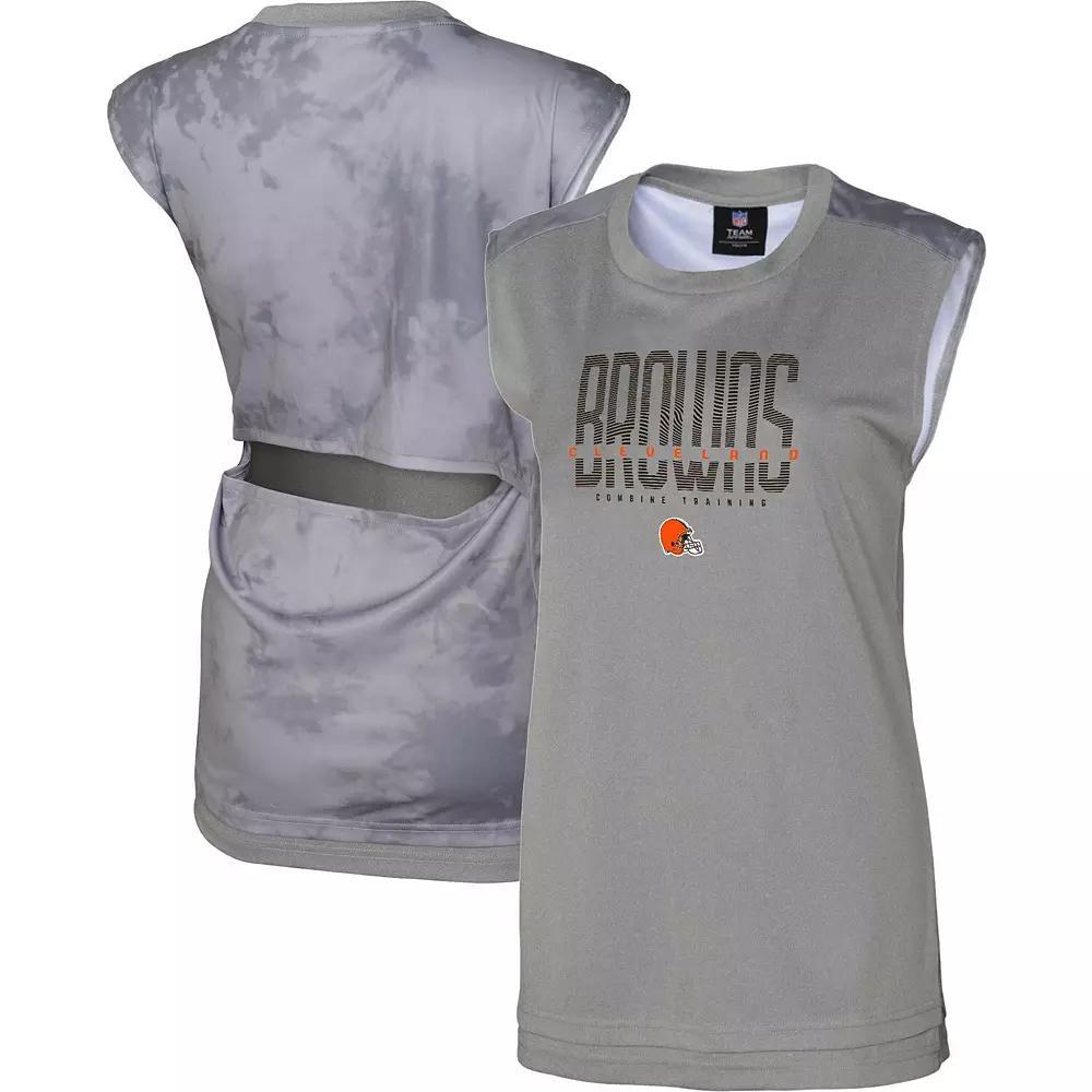 Women's Gray Cleveland Browns No Sweat Tank Top,  Product Image
