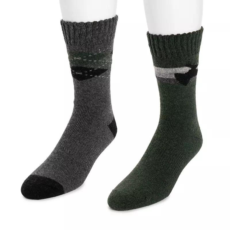 Mens MUK LUKS 2-Pack Wool Blend Boot Socks Product Image