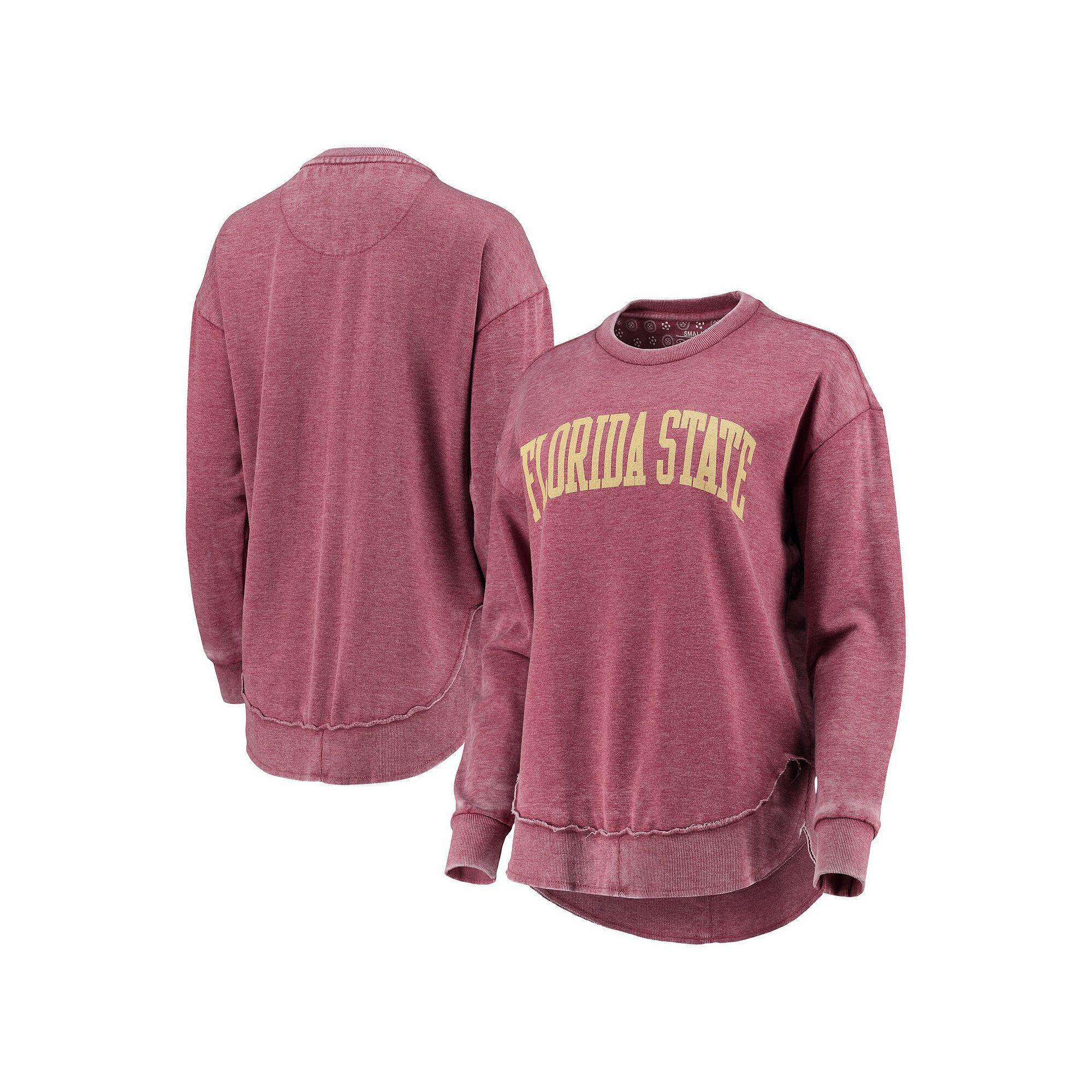 Women's Pressbox Garnet Florida State Seminoles Vintage Wash Pullover Sweatshirt,  Product Image