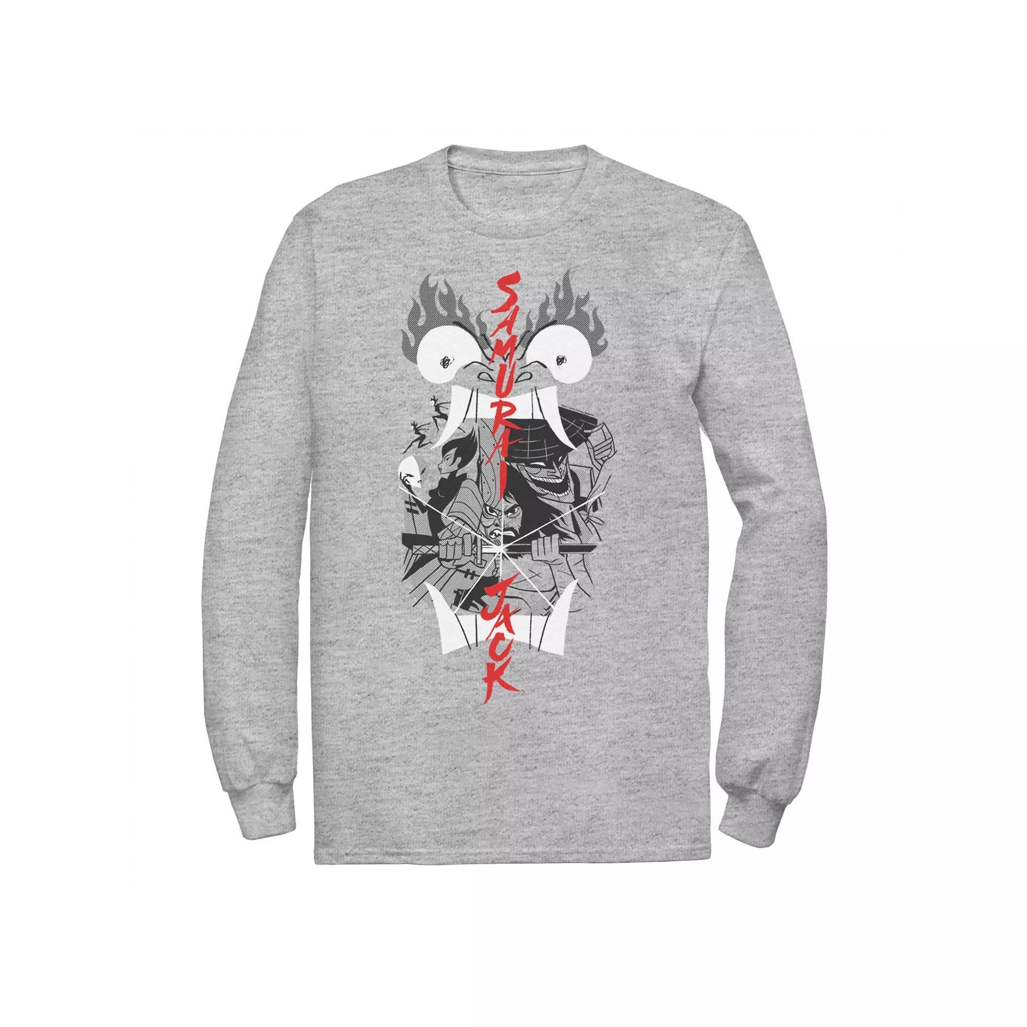 Men's Cartoon Network Samurai Jack Aku Illustrated Storytelling Long Sleeve Tee,  Product Image