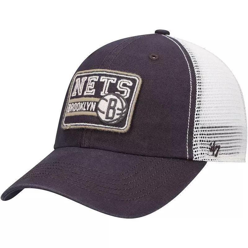 Mens 47 Charcoal Brooklyn Nets Off Ramp Trucker Snapback Hat Product Image