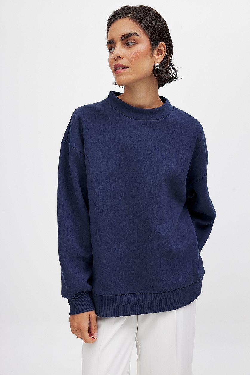 High Neck Detail Sweatshirt Product Image