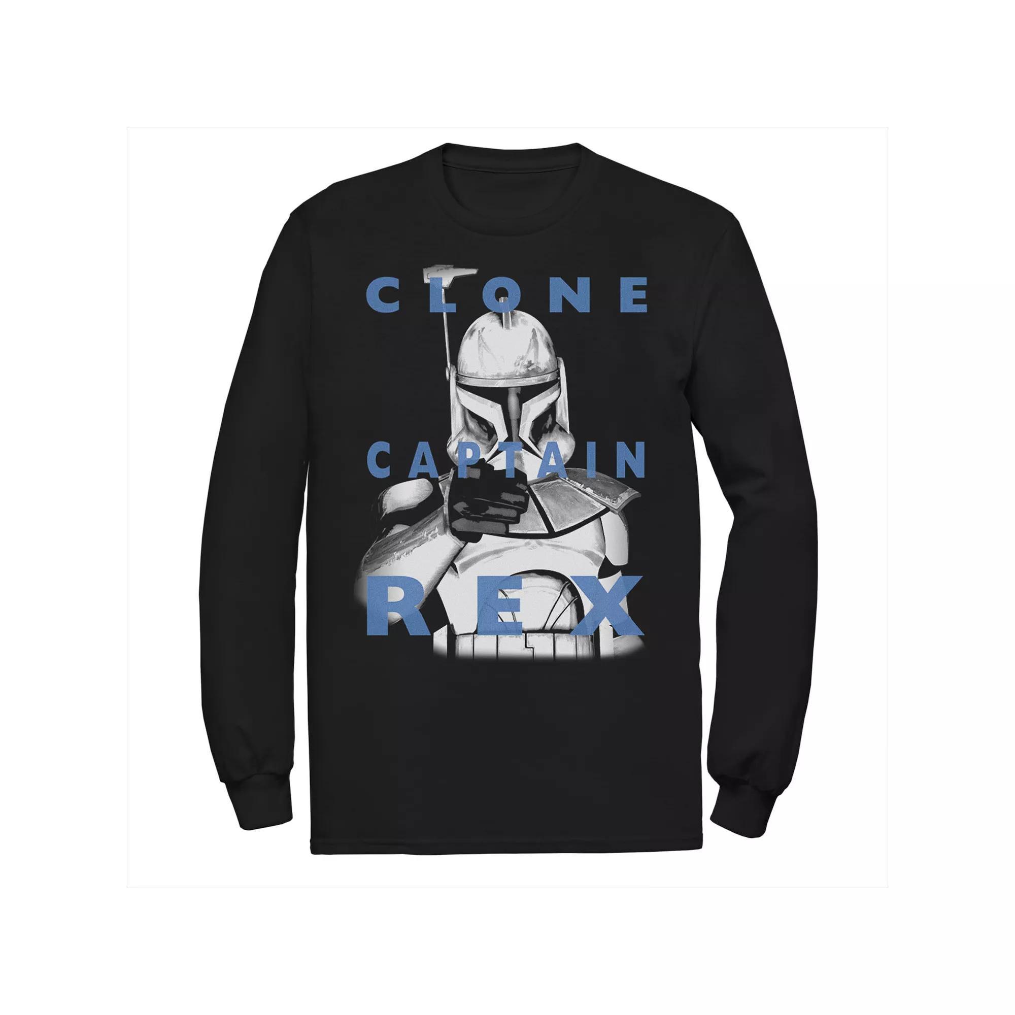 Men's Star Wars: Clone Wars Clone Captain Rex Text Overlay Tee,  Product Image