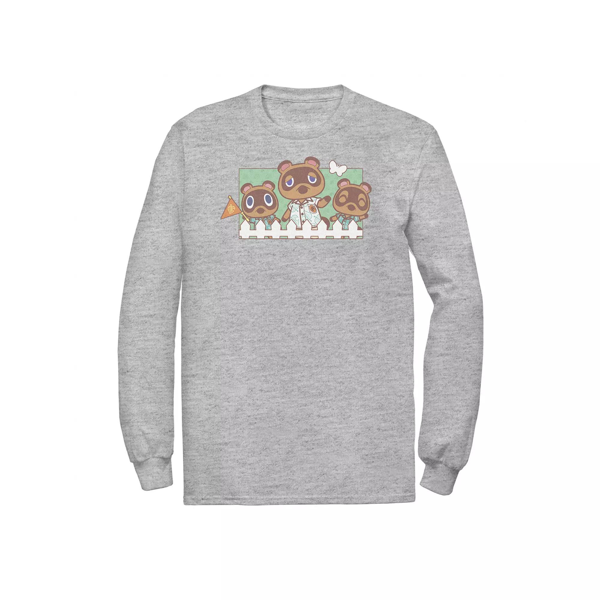 Big & Tall Nintendo Animal Crossing New Horizons Nook Family Portrait Tee, Men's, Size: Large Tall, Athletic Grey Product Image