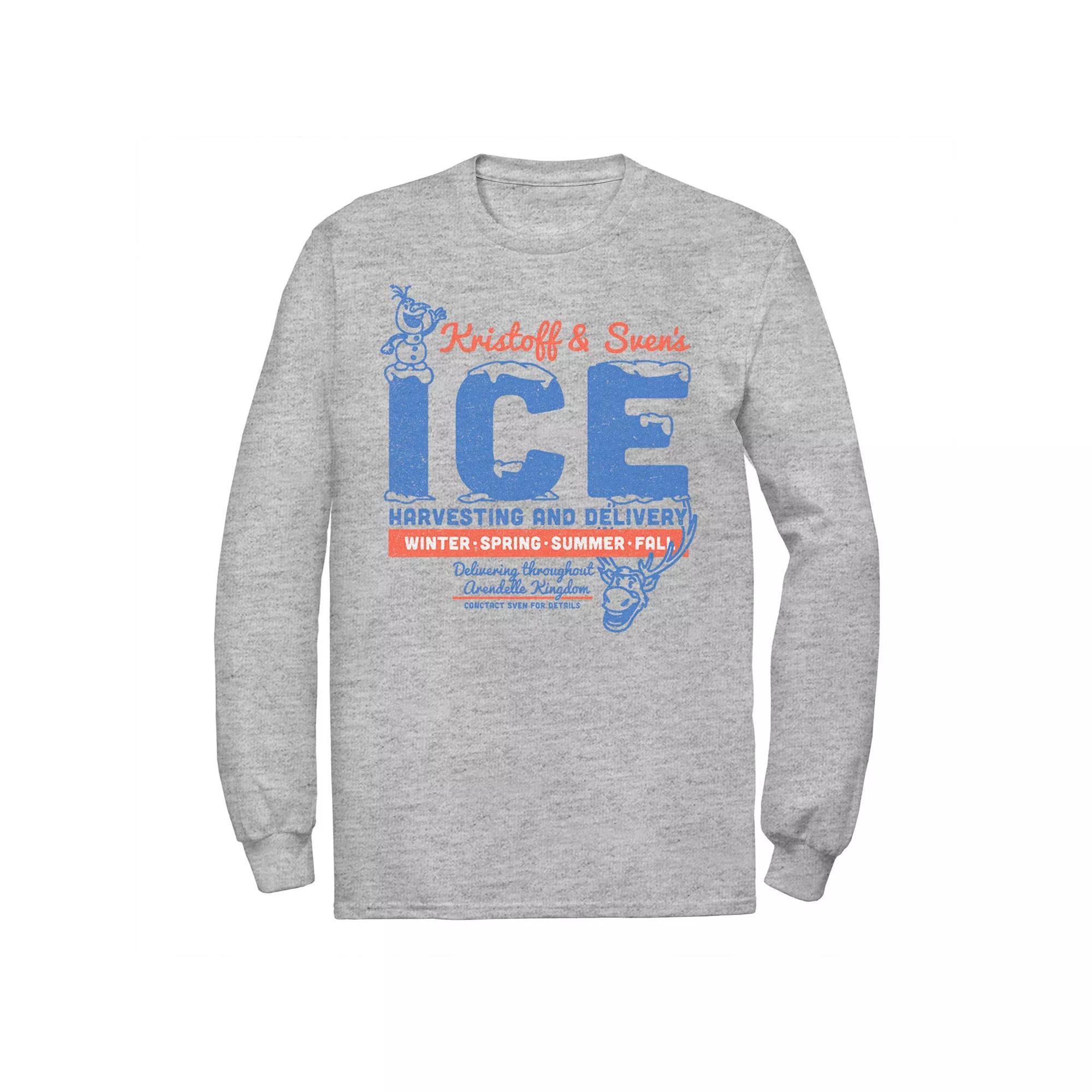 Disney's Frozen Big & Tall Kristoff & Sven's Ice Harvesting And Delivery Long Sleeve Tee, Men's,  Product Image