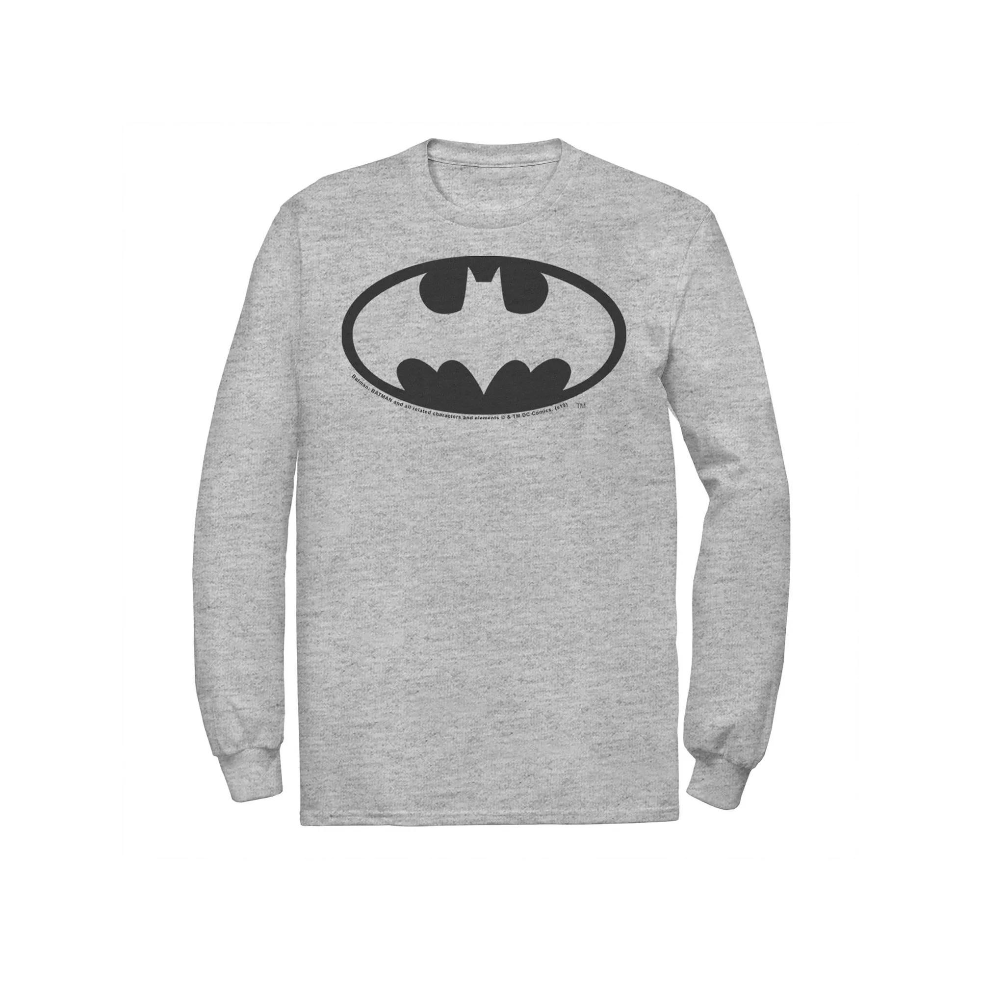 Men's DC Comics Batman Basic Chest Logo Tee, Size: Small, Athletic Grey Product Image