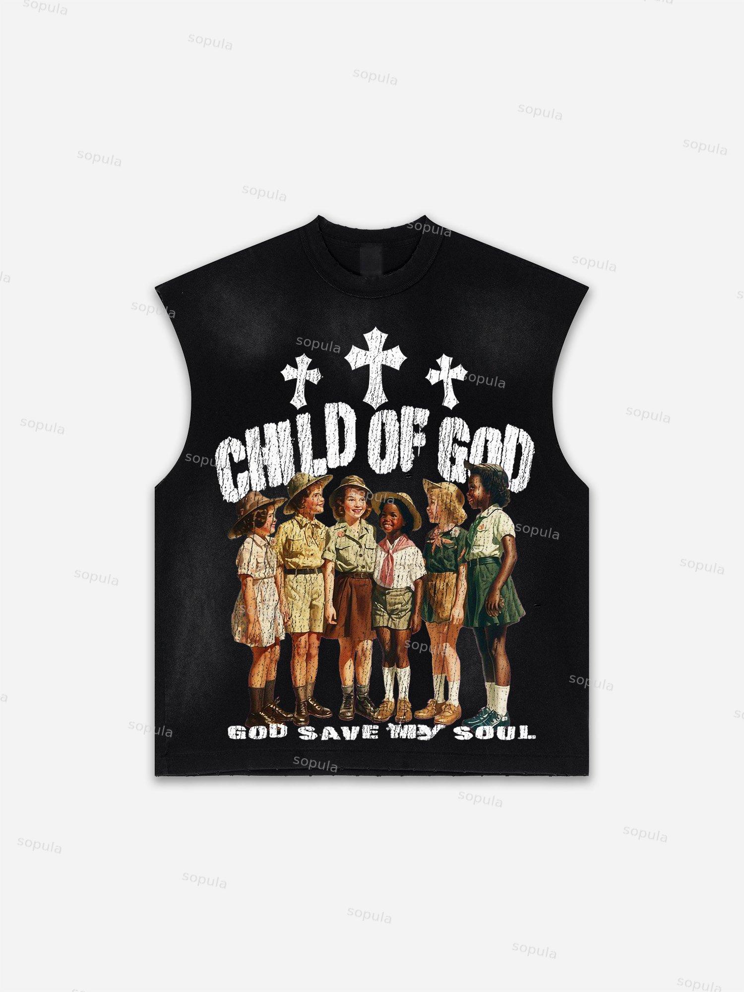 Basketball Dreams Boys Print Distressed Tank Top Product Image