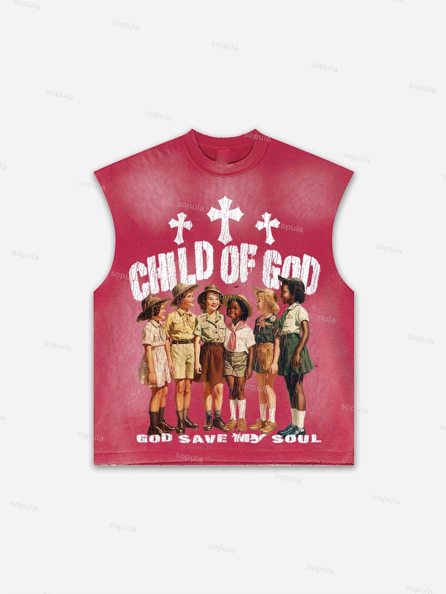 Basketball Dreams Boys Print Distressed Tank Top Product Image