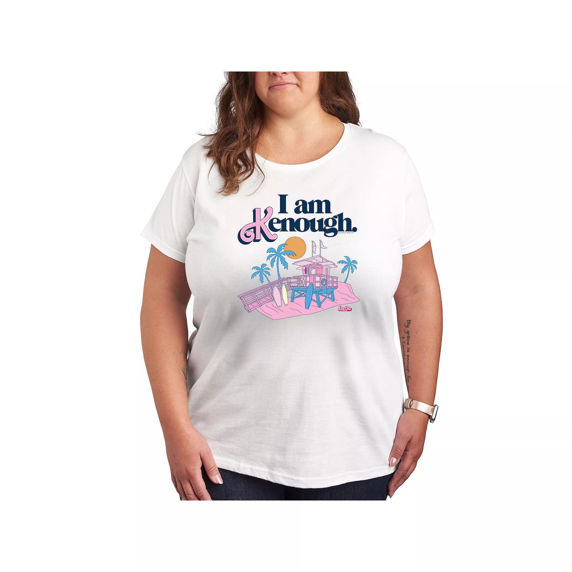 Plus Barbie™ The Movie I'm Allan Graphic Tee, Women's, Size: 3XL, White Product Image