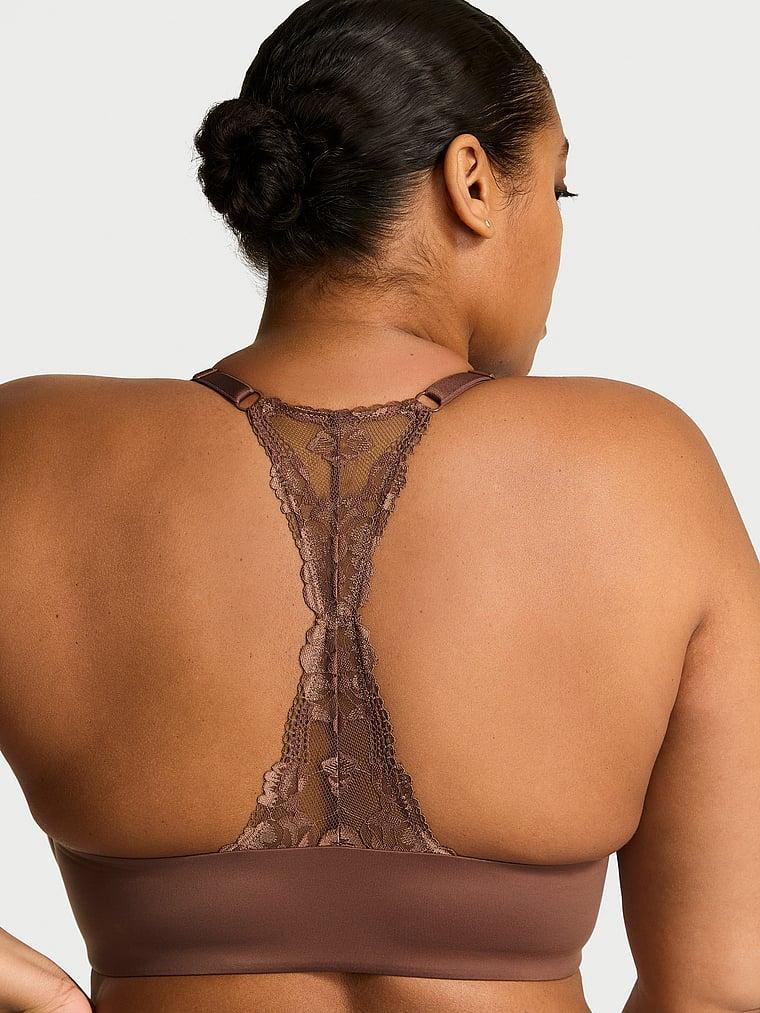 Lightly Lined Lace Racerback Demi Bra Product Image