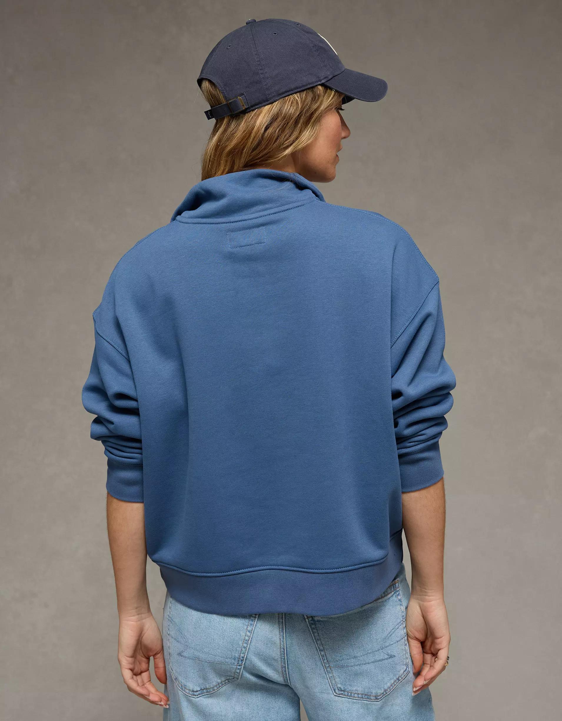 AE Everyday Luxe Quarter Zip Sweatshirt Product Image