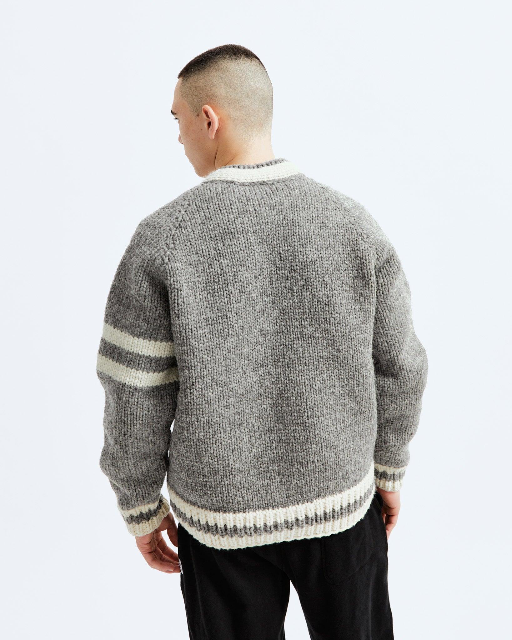 Handknit Collegiate Sweater Male Product Image