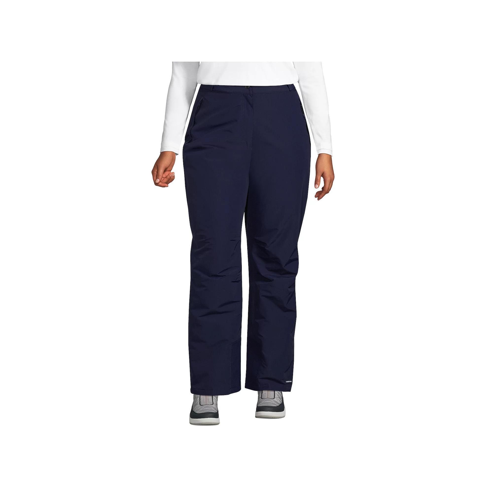 Plus Size Lands' End Squall Waterproof Insulated Snow Pants, Women's, Size: 1XL, Black Product Image