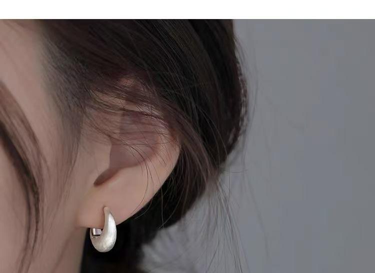 Sterling Silver Thick Hoop Earring Product Image