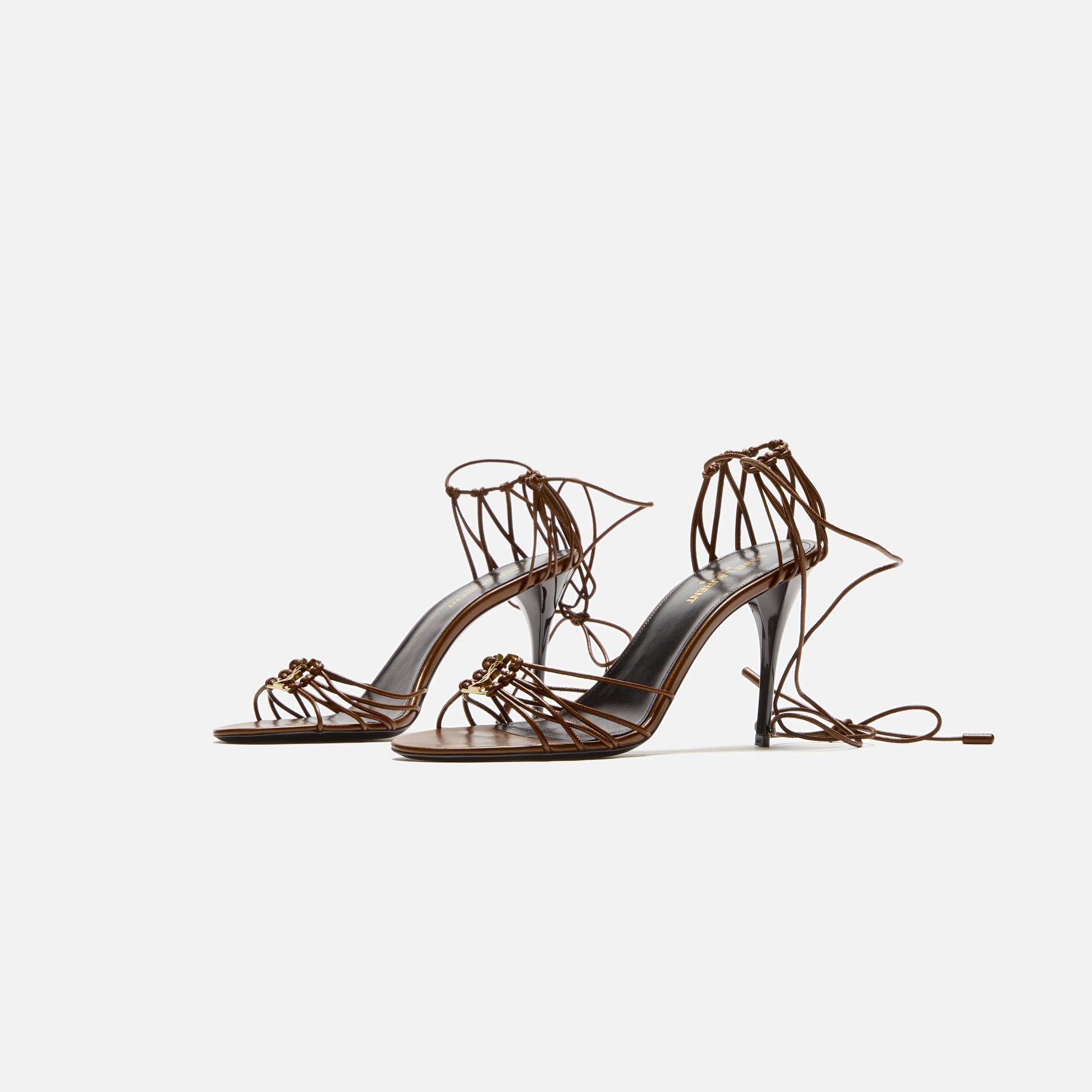 Saint Laurent Babylone 90 Sandal - Cigar Female Product Image