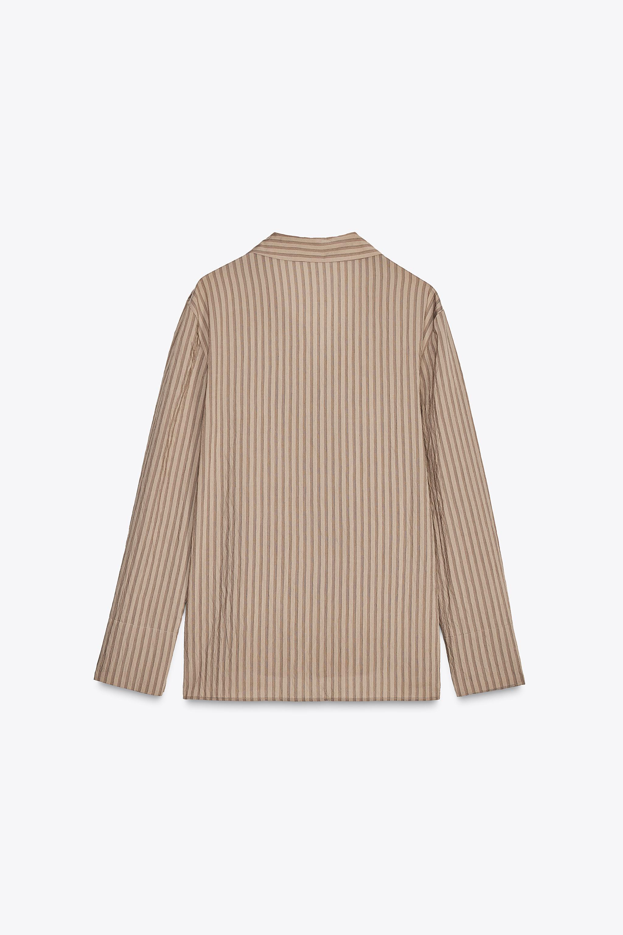 STRIPED ASYMMETRICAL SHIRT ZW COLLECTION Product Image