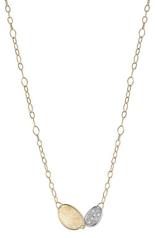 Marco Bicego 18K Yellow & White Gold Lunaria Diamond Station Necklace, 16.5 Product Image