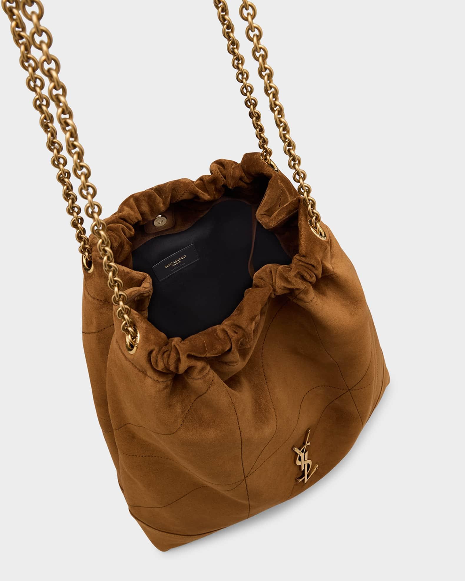 Jamie Large Pochon YSL Shoulder Bag in Quilted Suede Product Image