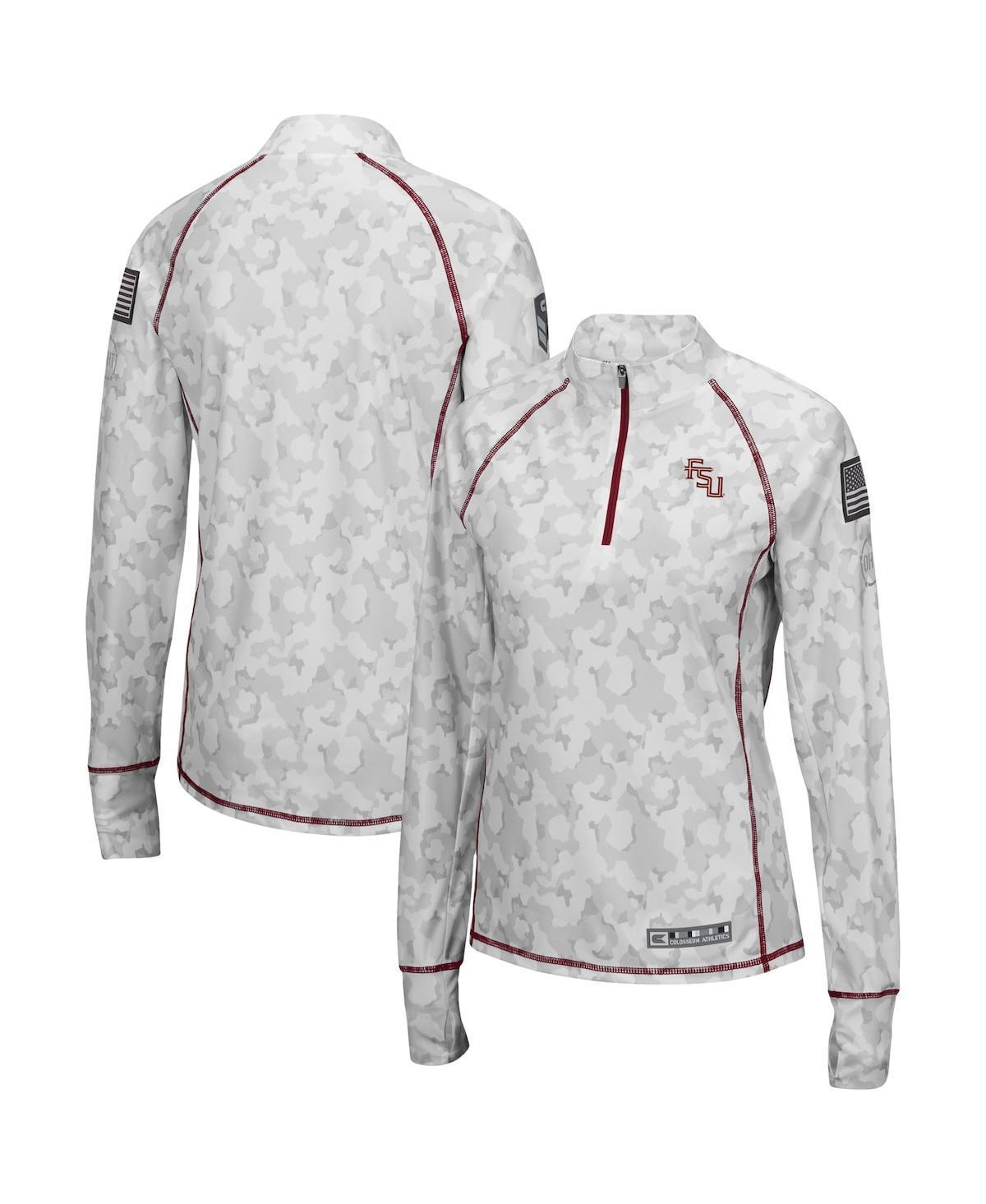 Womens Colosseum Florida State Seminoles OHT Military Appreciation Officer Arctic Camo 1/4-Zip Jacket Product Image