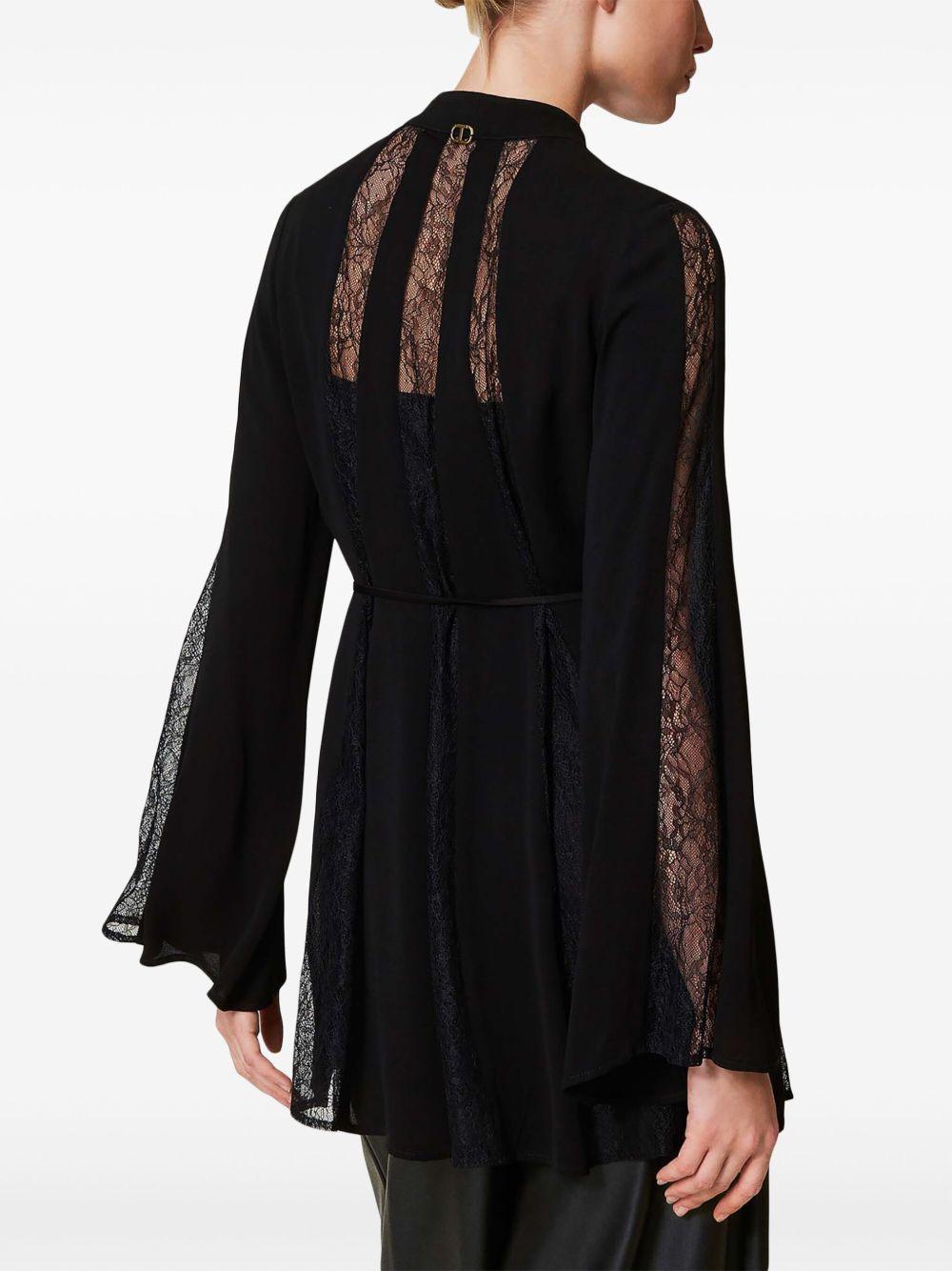 lace crepe tunic Product Image