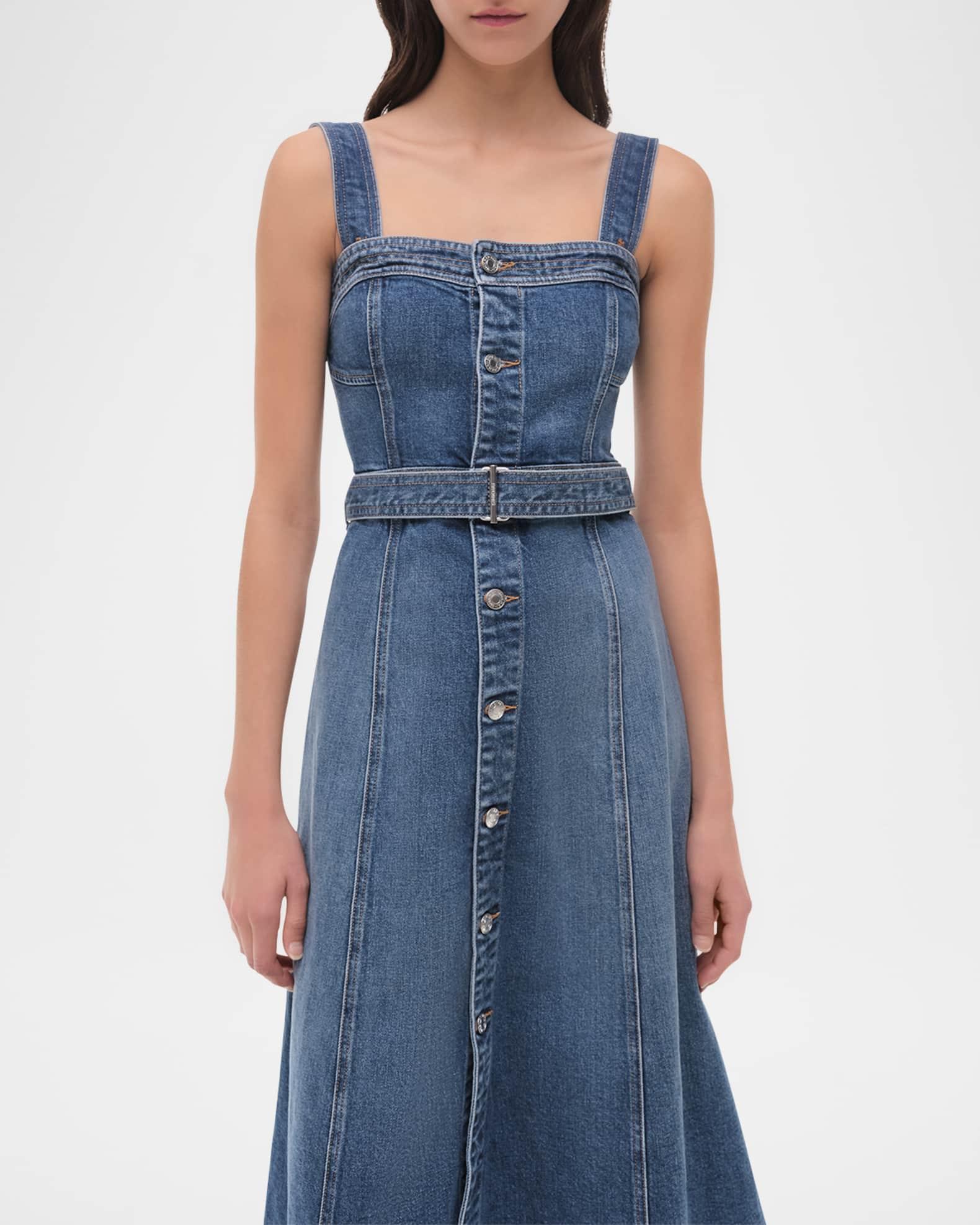 Alba Denim Midi Dress Product Image
