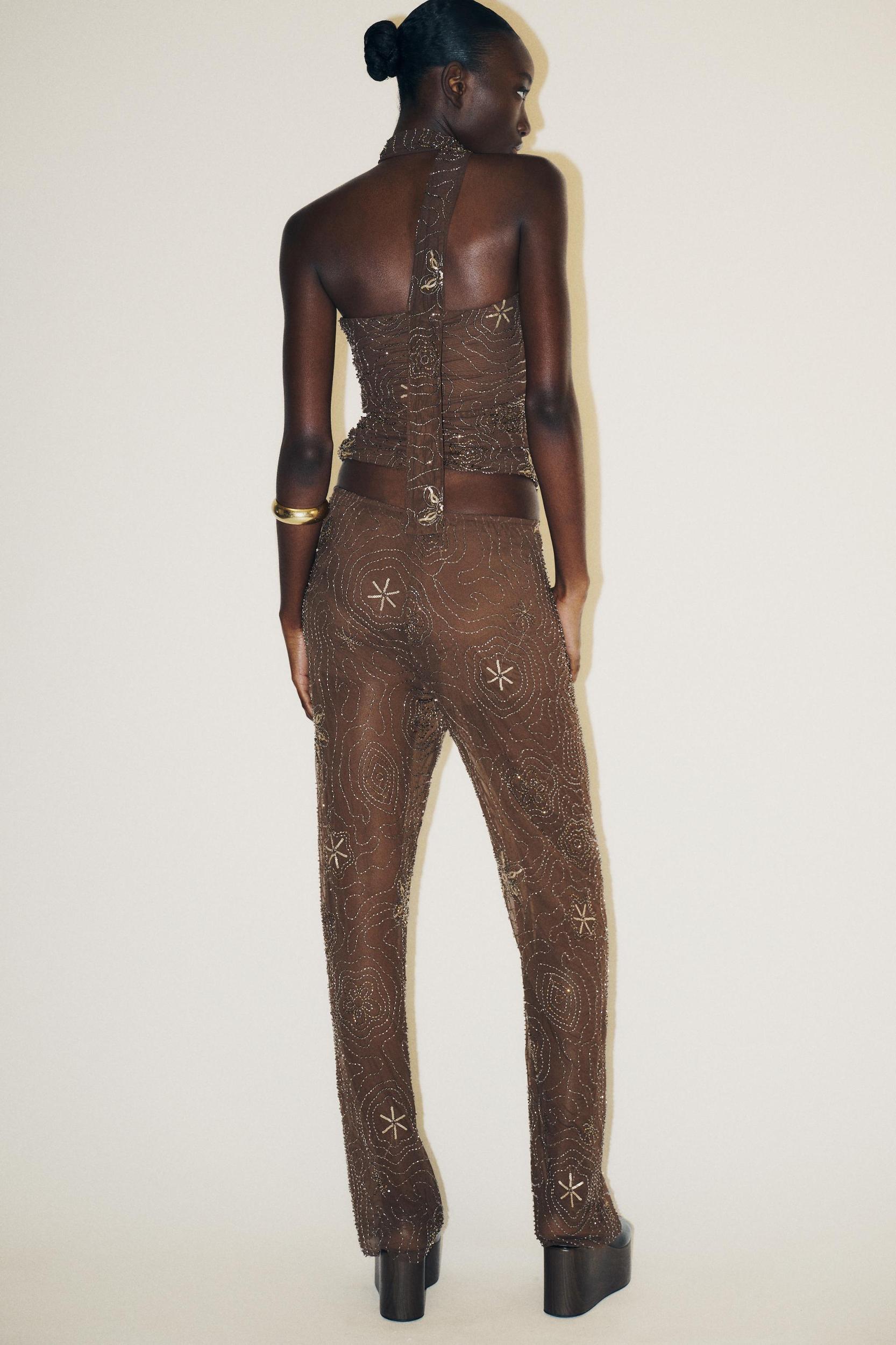 BEADED SCARF TOP Product Image