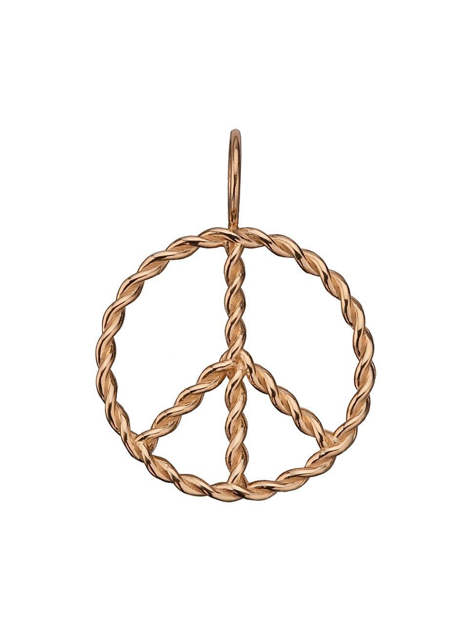 Womens Axel 18K-Gold-Plated Peace Sign Charm Product Image