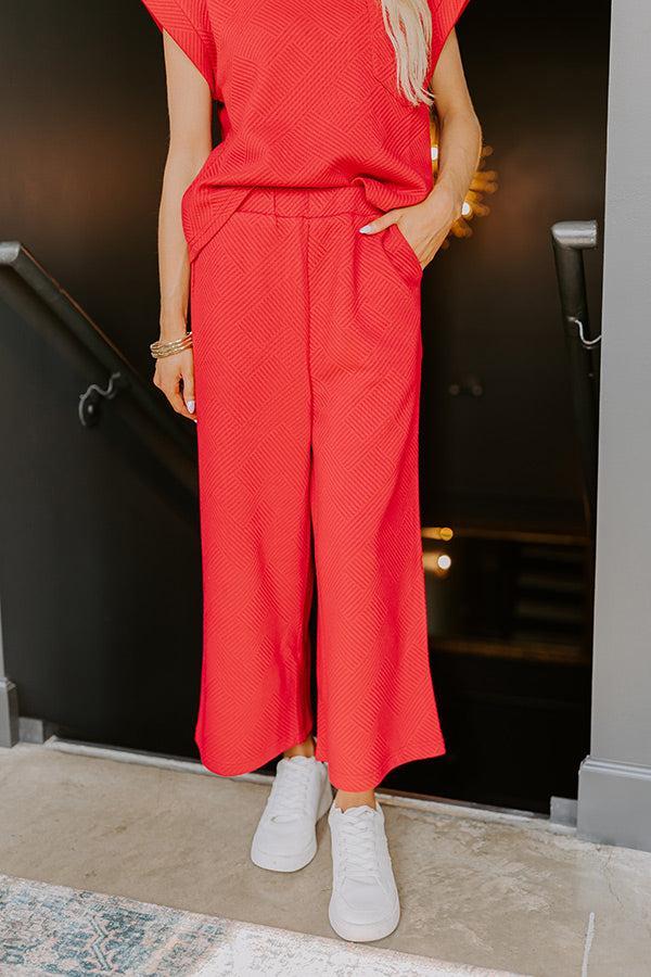 Cue The Cozy High Waist Pants in Wine Product Image