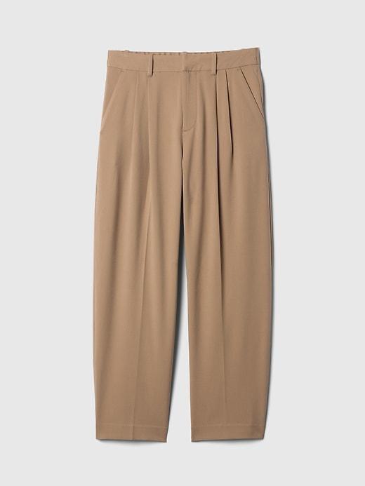 365 High Rise Brushed Twill Pleated Taper Trousers Product Image